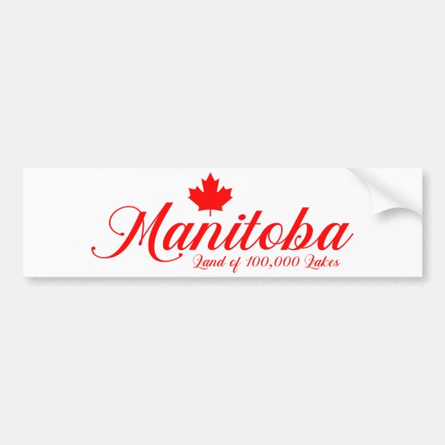 Manitoba (decorative) bumper sticker (Front)