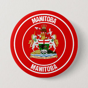 Manitoba Round Emblem 7.5 Cm Round Badge