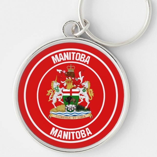 Manitoba Round Emblem Key Ring (Front)