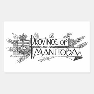 Manitoba Vintage Coat of Arms Rectangular Sticker