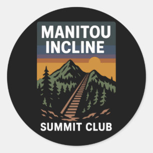 Manitou Incline Summit Club  Classic Round Sticker