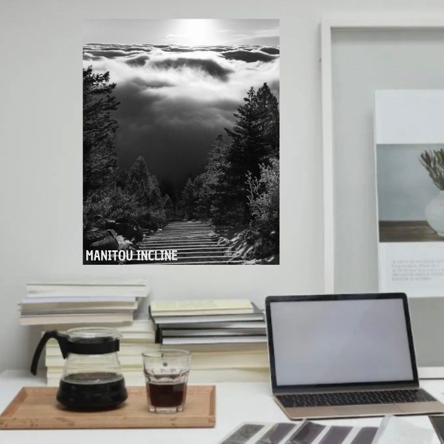 Manitou Incline Sunrise Black & White Poster (Creator Uploaded)