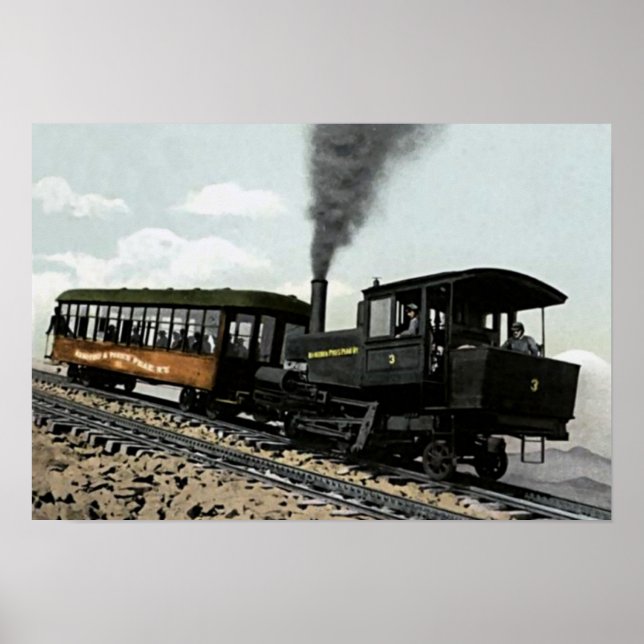Manitou Springs, Colorado Cog Railway up to Pikes Poster (Front)