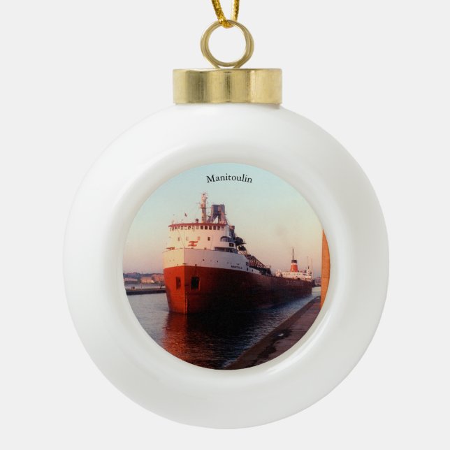 Manitoulin CSL ball or snowflake ornament (Front)