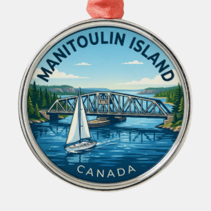 Manitoulin Island, Little Current Canada Metal Tree Decoration