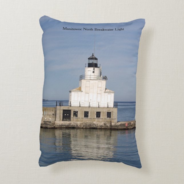 Manitowoc North Breakwater Light accent pillow (Back(Vertical))
