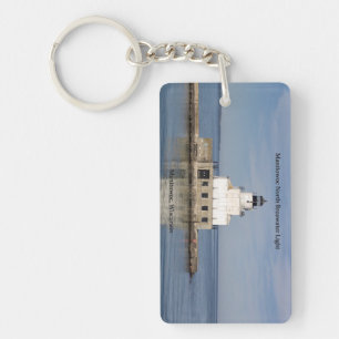 Manitowoc North Breakwater Light rect. key chain