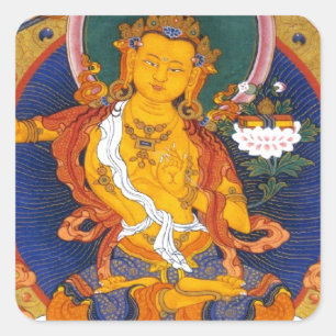 MANJUSHRI TIBET MYTHOLOGY SQUARE STICKER