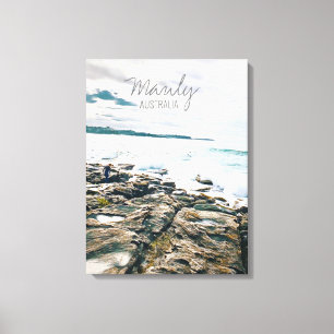 Manly Beach ocean surf Australia travel Canvas Print