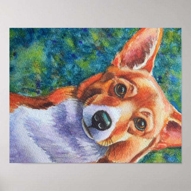 Manly Corgi Poster (Front)