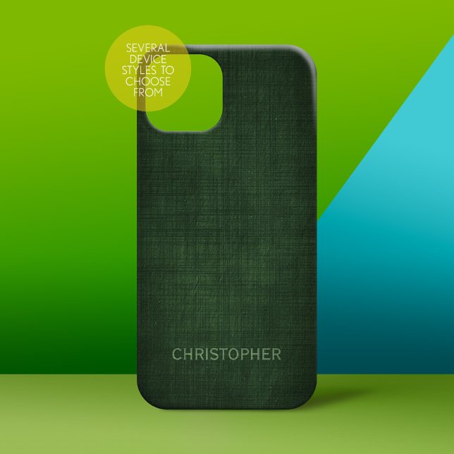 Manly Executive Linen Design with Name Case-Mate iPhone Case (Personalized Phone Case)