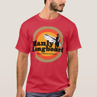 Manly Longboard retro surf T-Shirt