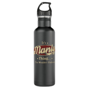 Manly Name Water Bottle Gift