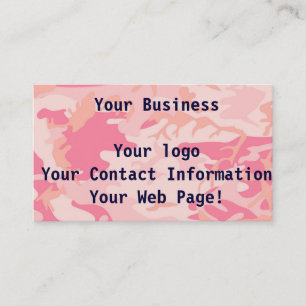 Manly Pink Camo Business Card