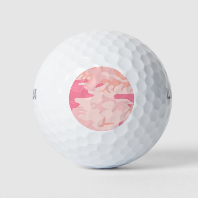 Manly Pink Camo Golf Balls (Front)