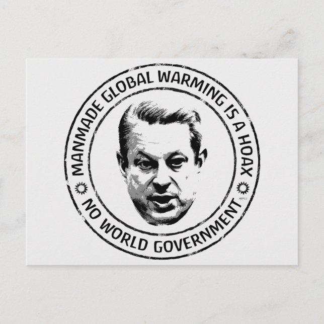 Manmade Global Warming Hoax Postcard (Front)