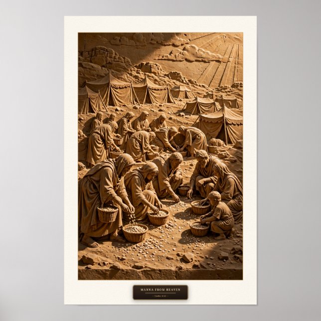 Manna from Heaven — Sculpted Scripture Poster (Front)