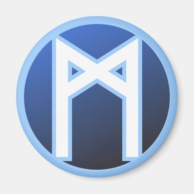 Mannaz Man Rune Magnet (Front)