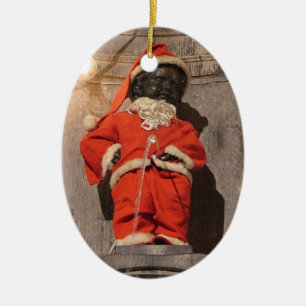 Mannekin Pis Christmastime Ceramic Tree Decoration
