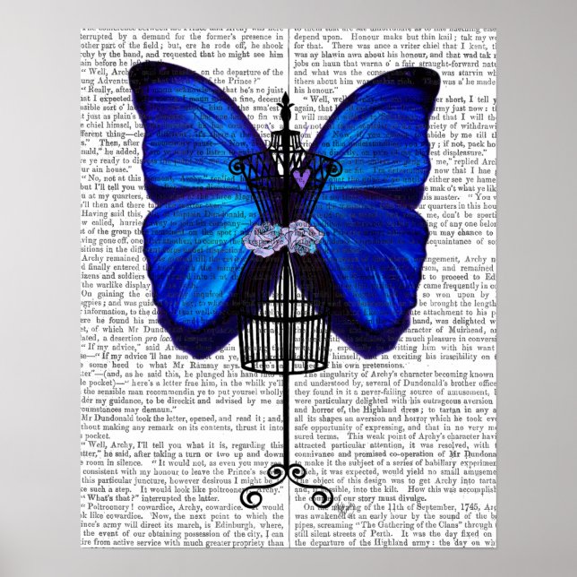 Mannequin Blue Butterfly Poster (Front)