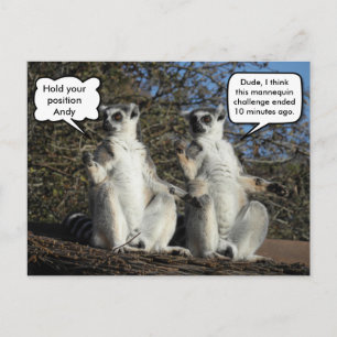 Mannequin Challenged Lemurs Postcard