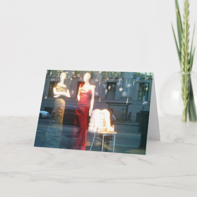 **MANNEQUIN CHRISTMAS**  PARTY GALS HOLIDAY CARD (Front)