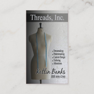 "Mannequin" Dressmaker, Seamstress, Tailor, Design Business Card