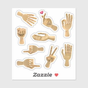 Mannequin Hand Sticker Set