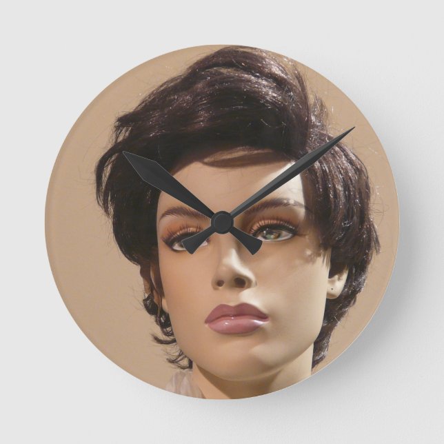 Mannequin Lady Acrylic Wall Clock (Front)