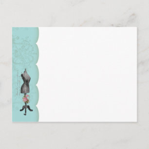 Mannequin Postcard With Compliments