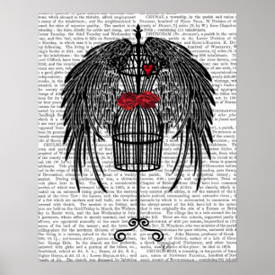 Mannequin With Black Wings Poster