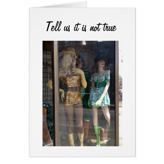 "MANNEQUINS SHOCKED THAT YOU ARE "50" GROUP CARD (Front)