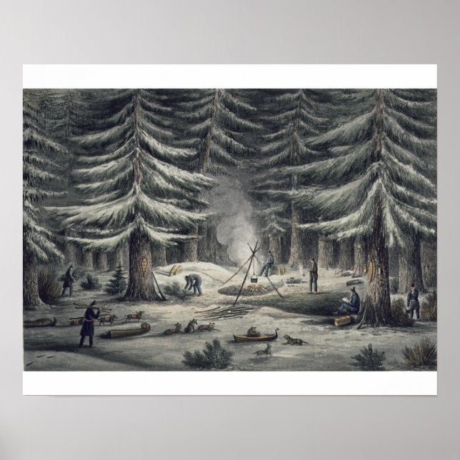 Manner of Making a Resting Place on a Winter Night Poster (Front)