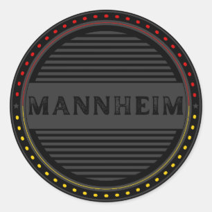Mannheim City Pride Emblem – German Identity Classic Round Sticker