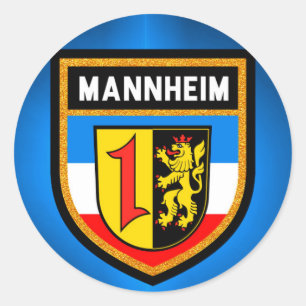 Mannheim Flag Classic Round Sticker