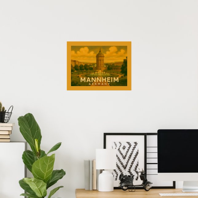 Mannheim Germany City Art Poster (Home Office)