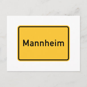 Mannheim, Germany Road Sign Postcard