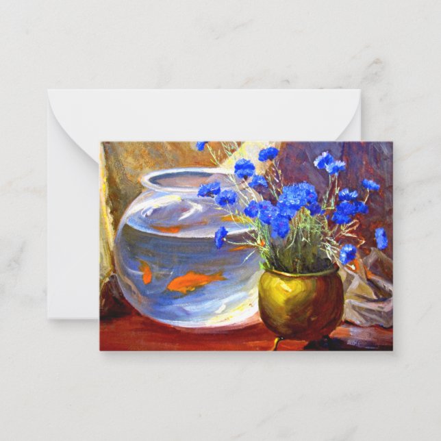 Mannheim - Goldfish Bowl and Flowers Card (Front)