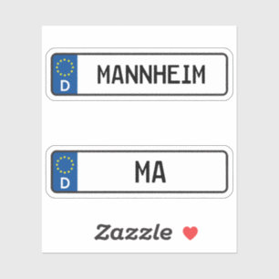 Mannheim kennzeichen, German Car License Plate