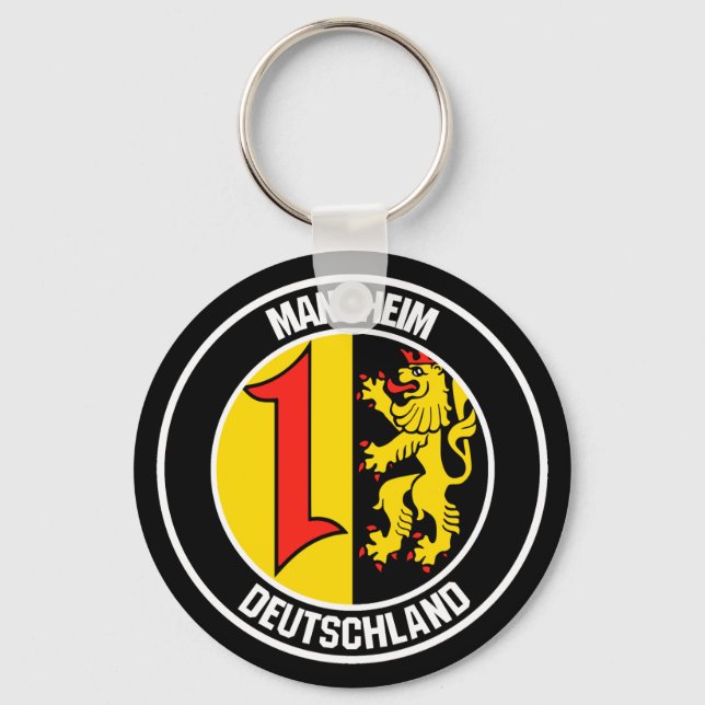 Mannheim Round Emblem Key Ring (Front)