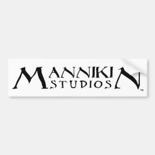 Mannikin Studios basic logo text bumper Bumper Sticker