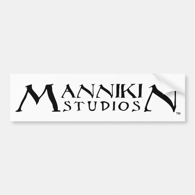 Mannikin Studios basic logo text bumper Bumper Sticker (Front)