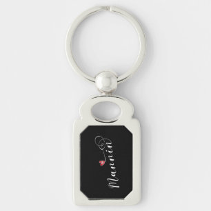 Mannin, Isle of Man Flag Heart, Manx  Key Ring