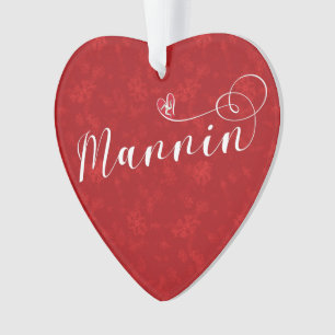 Mannin, Isle of Man Flag Heart, Manx Ornament