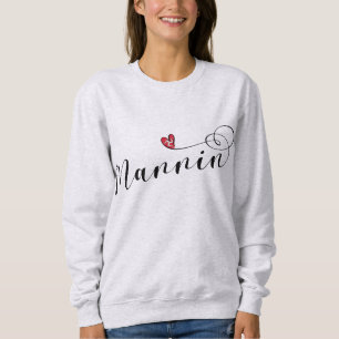 Mannin, Isle of Man Flag Heart, Manx Sweatshirt