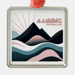 Manning Provincial Park Coloured Hills Metal Tree Decoration