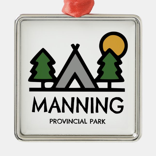 Manning Provincial Park Metal Tree Decoration (Front)
