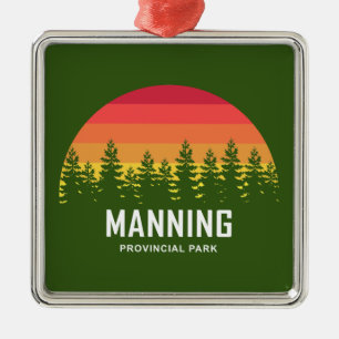 Manning Provincial Park Metal Tree Decoration