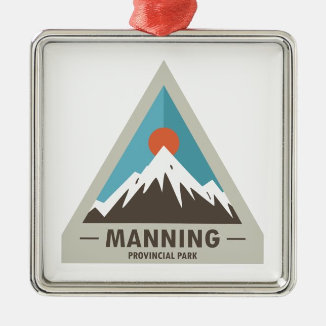 Manning Provincial Park Metal Tree Decoration (Front)