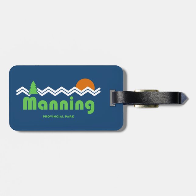 Manning Provincial Park Retro Luggage Tag (Back Horizontal)